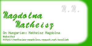 magdolna matheisz business card